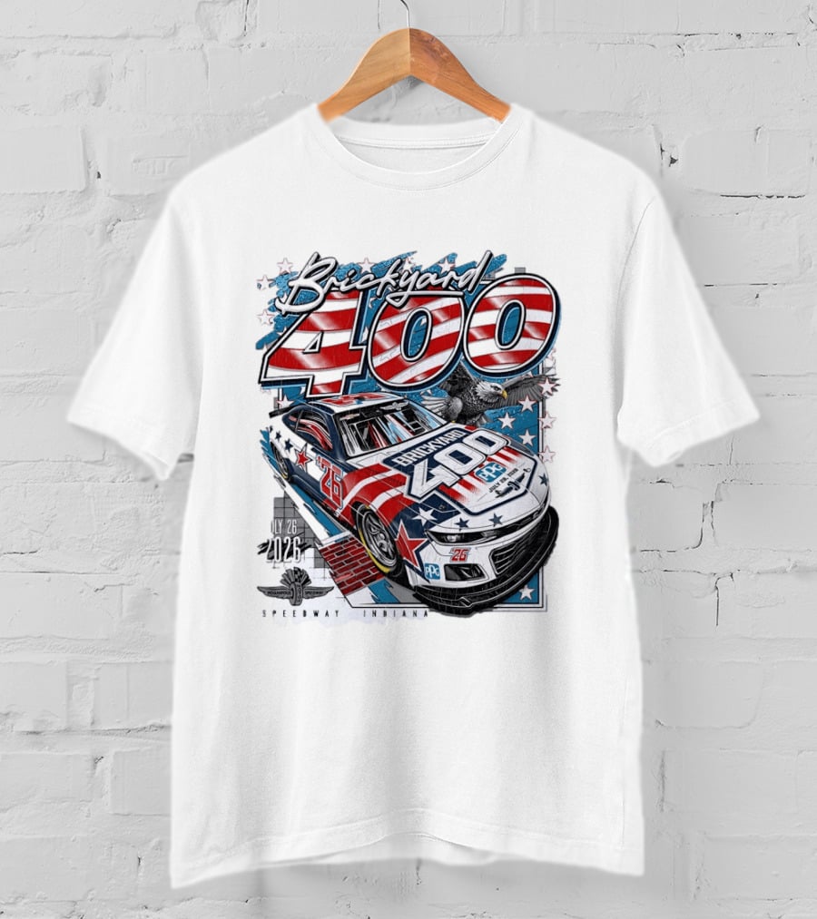 Brickyard 400 Indianapolis Motor Speedway July 26 2026 Race Car PPG Stars And Stripes T-Shirt