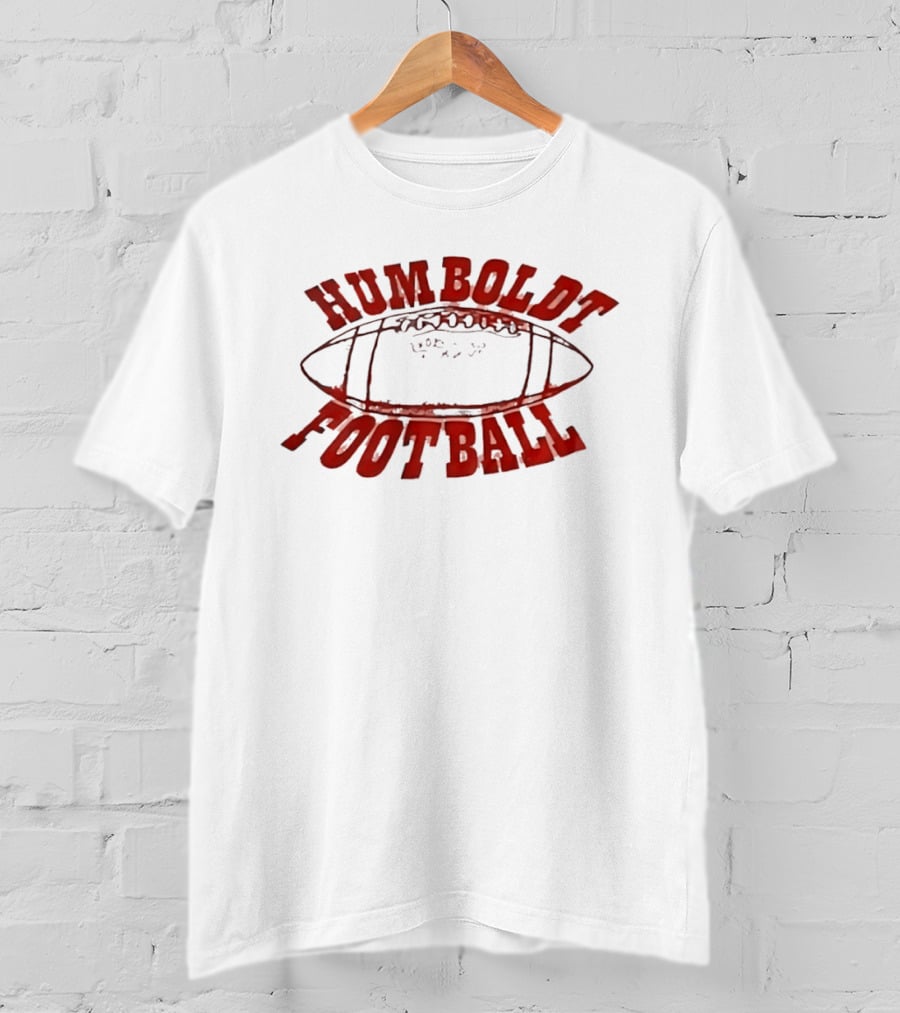 Humboldt High School Football Vintage Style Oval Ball T-Shirt