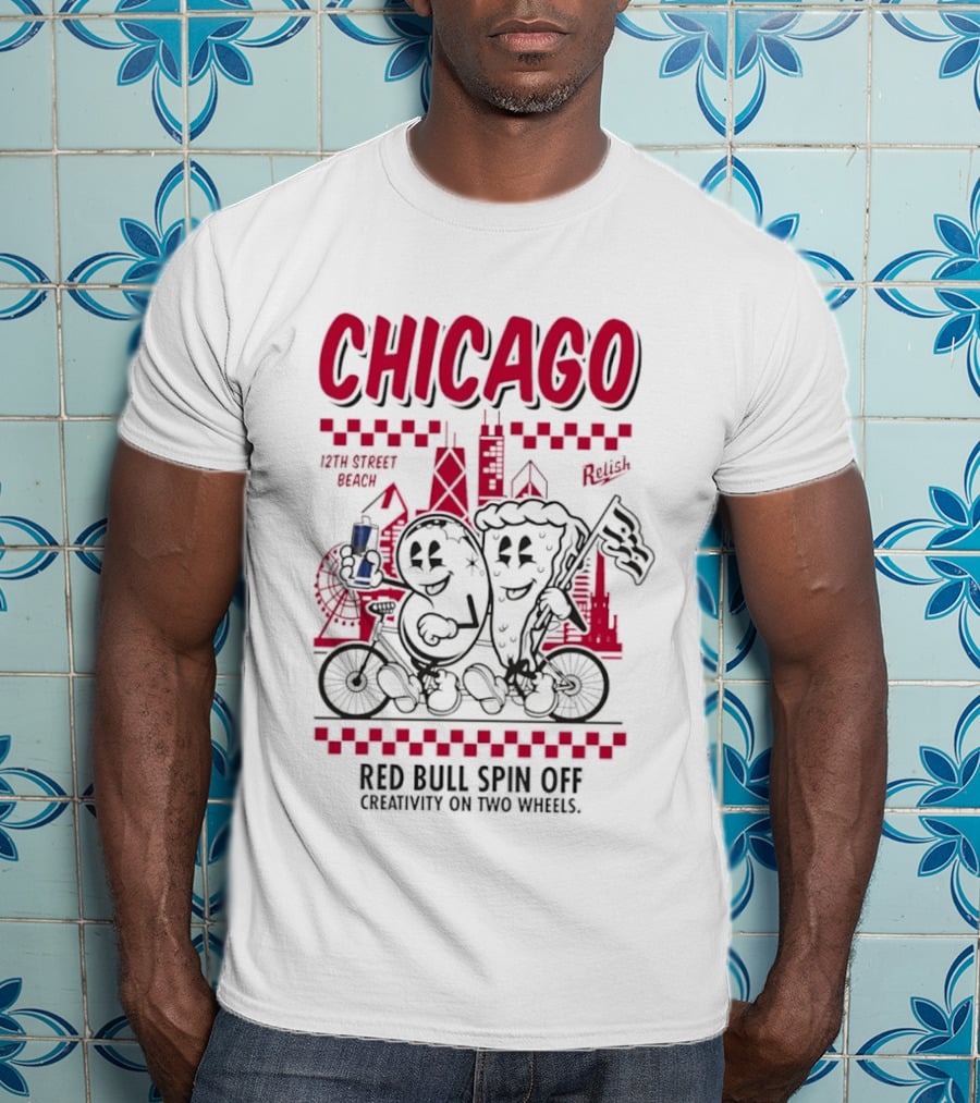 Chicago 12th Street Beach Red Bull Spin Off Creativity On Two Wheels Relish T-Shirt