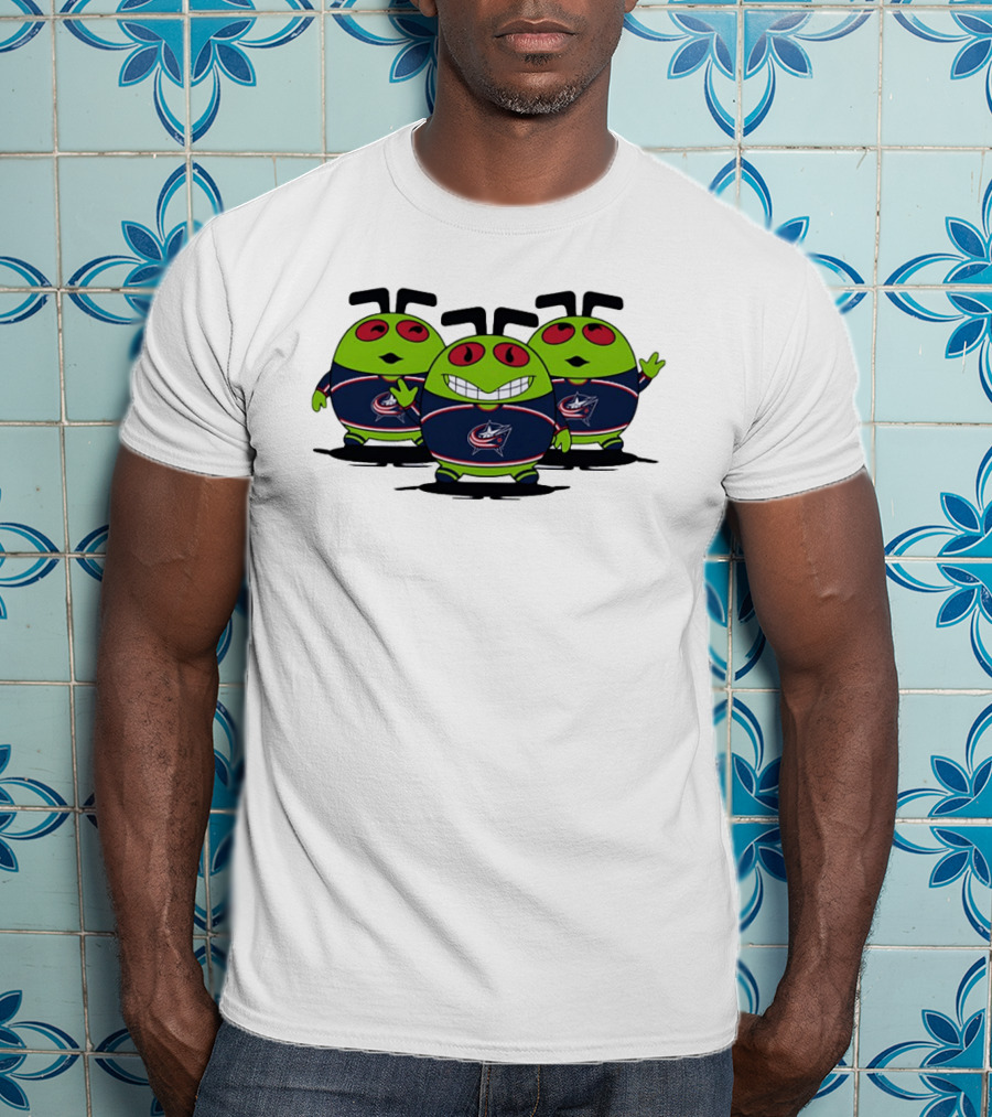 Columbus Blue Jackets Alien Trio NHL Hockey T-Shirt