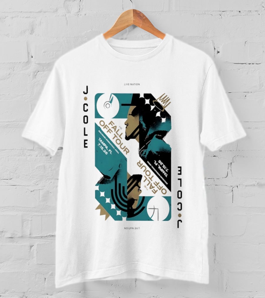 J Cole Live Nation The Fall Off Tour Tampa 2026 T-Shirt