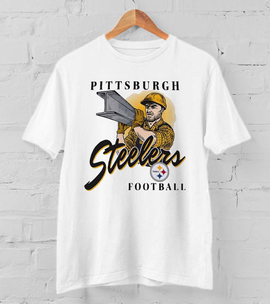 Pittsburgh Steelers Football Construction Worker Strength T-Shirt