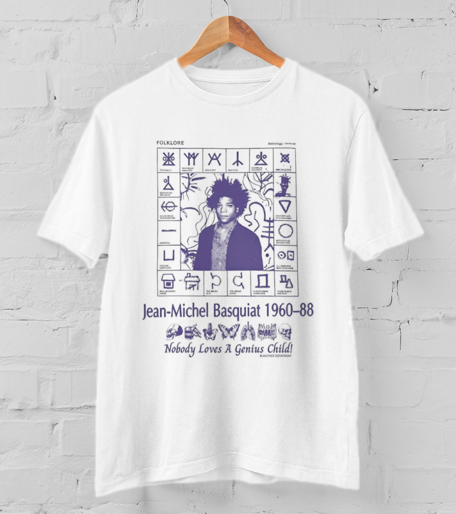 Jean Michel Basquiat 1960 88 Nobody Loves A Genius Child Folklore T-Shirt
