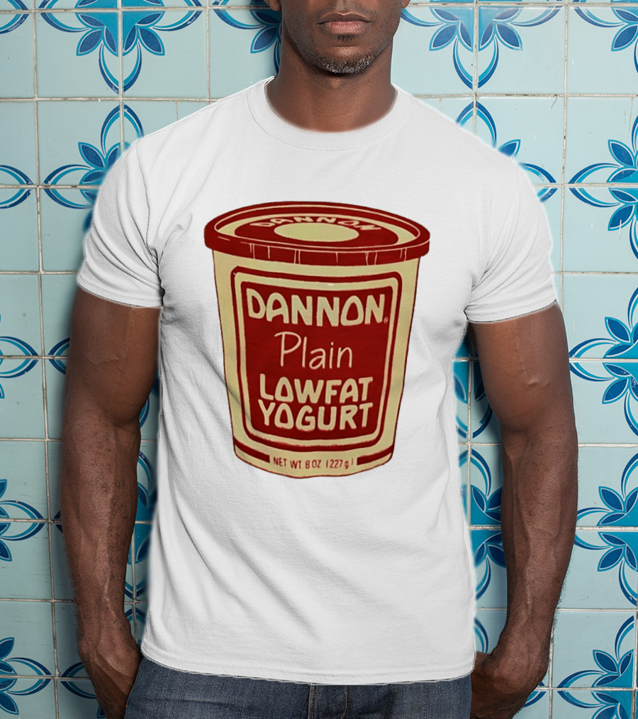 Dannon Plain Lowfat Yogurt 8oz 227g 1980s T-Shirt