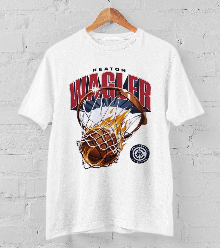 Keaton Wagler Los Angeles Clippers Basketball Net Dunk T-Shirt