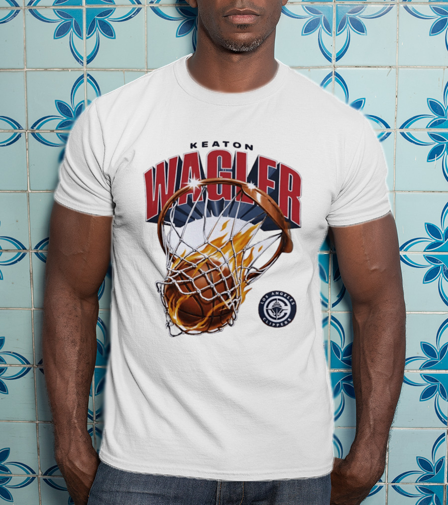 Keaton Wagler Los Angeles Clippers Basketball Net Dunk T-Shirt