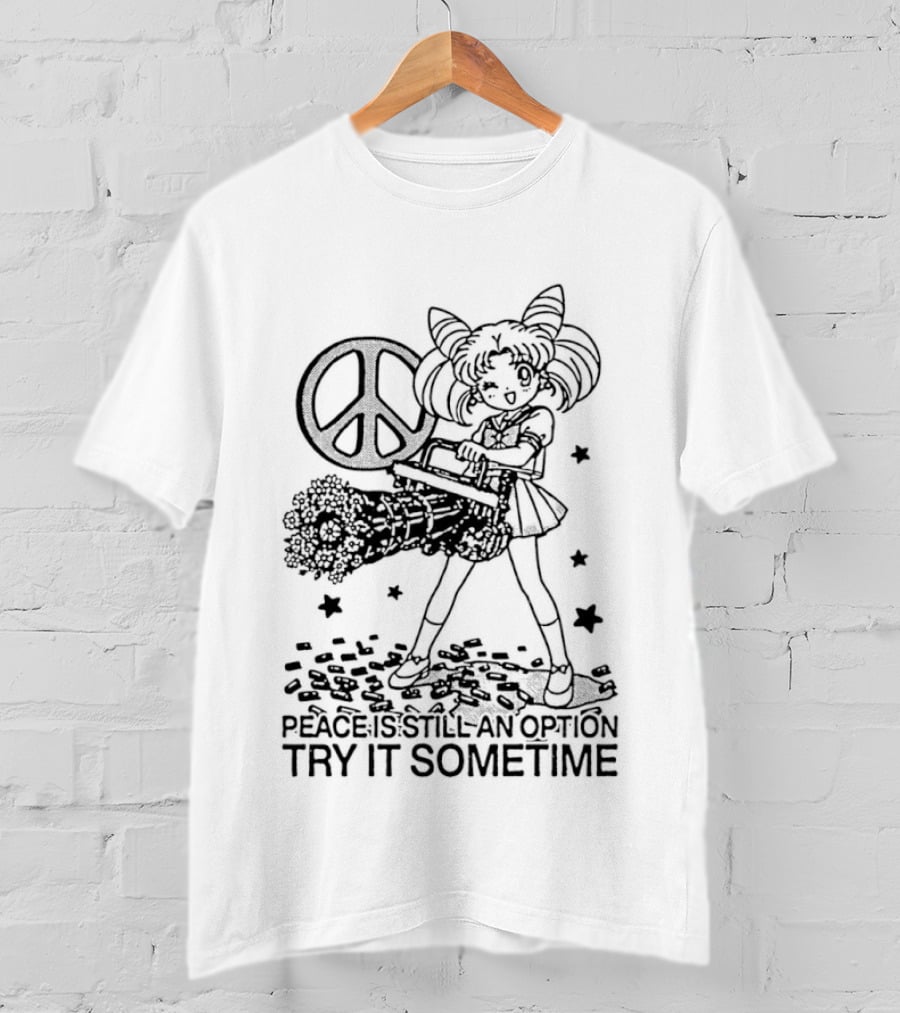 Sailor Moon Peace Sign Option Try It Sometime Anime Manga T-Shirt