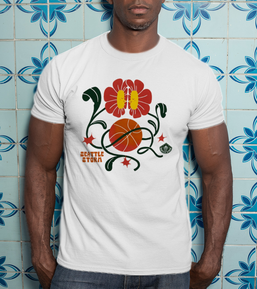 Seattle Storm WNBA Basketball Flower T-Shirt