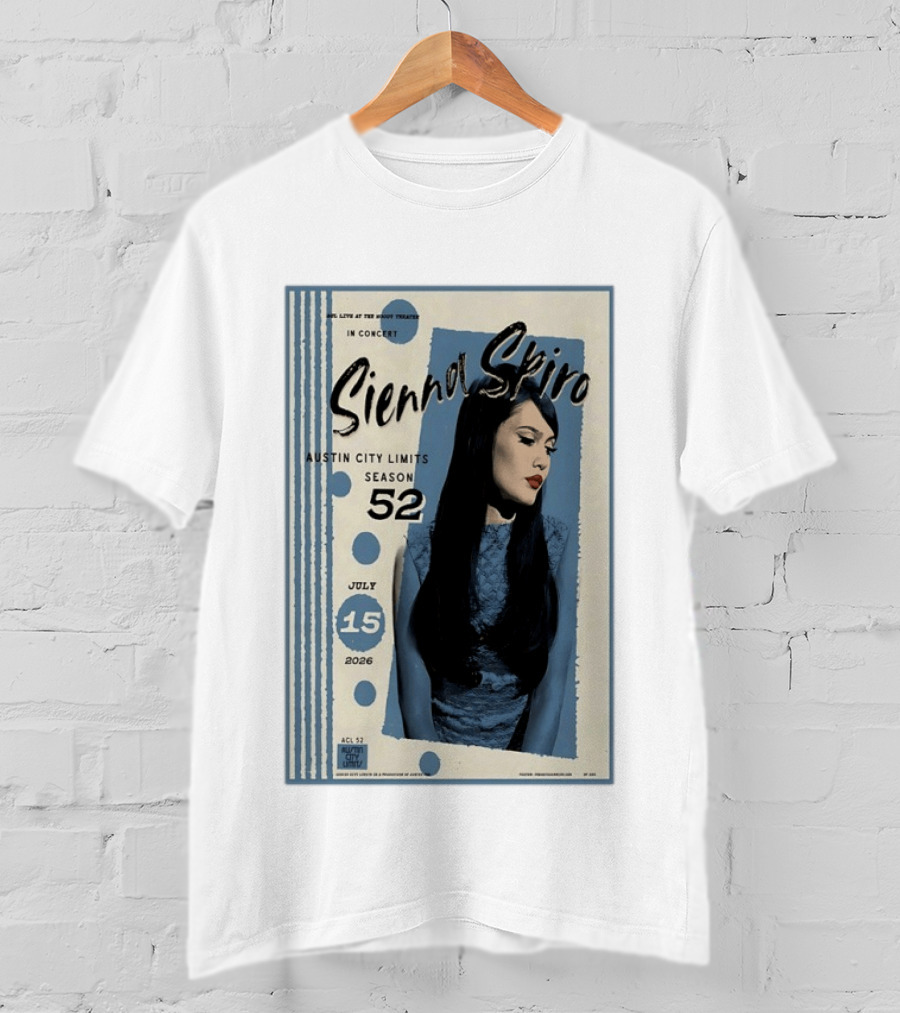 Sienna Spiro Live At The Roxy Theatre Austin City Limits Season 52 July 15 2026 T-Shirt