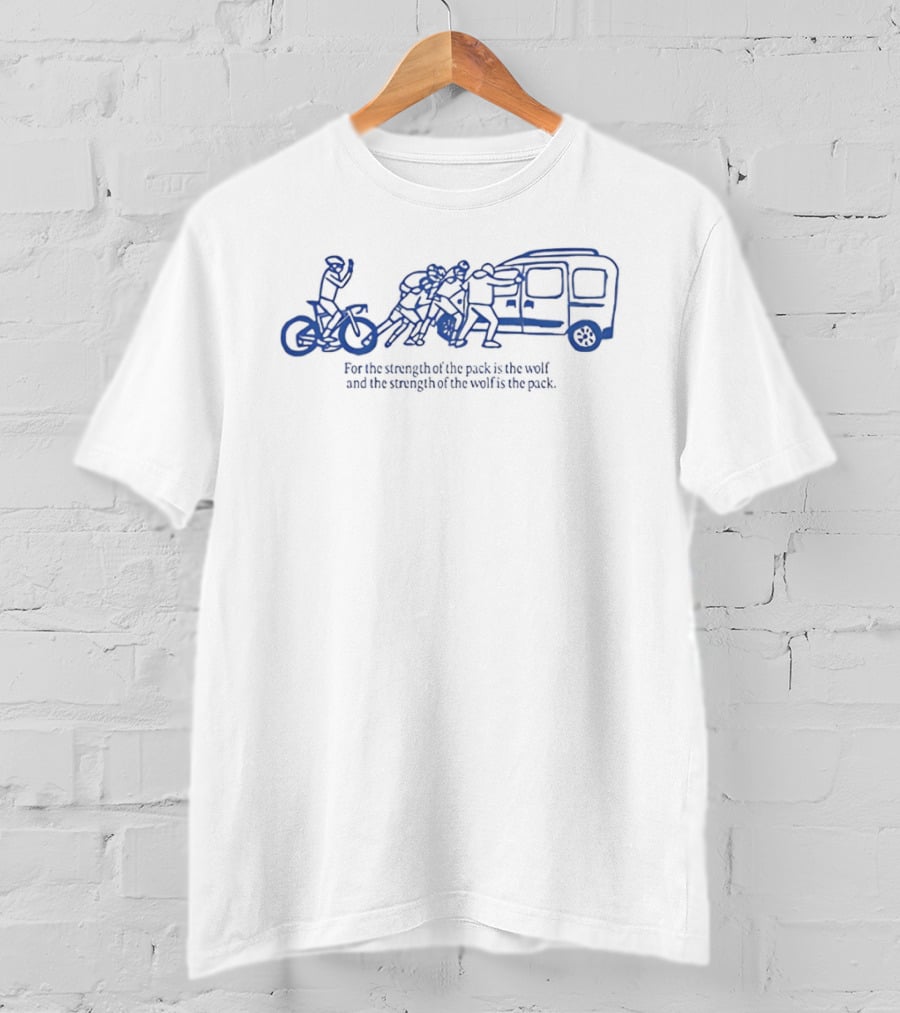 The Wolfpack Strength Of The Pack And The Wolf Cycling Unity T-Shirt