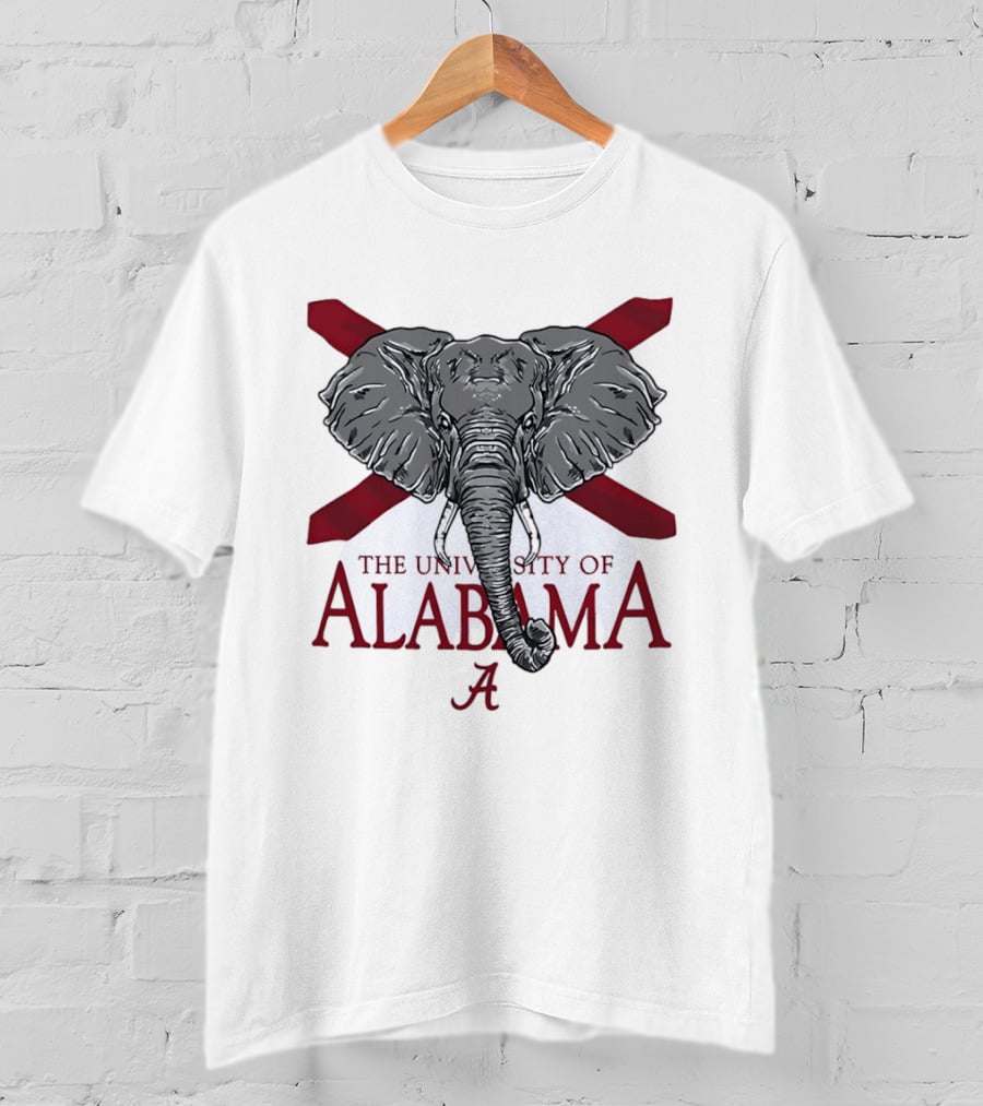 University Of Alabama Elephant Crimson Tide College Football T-Shirt