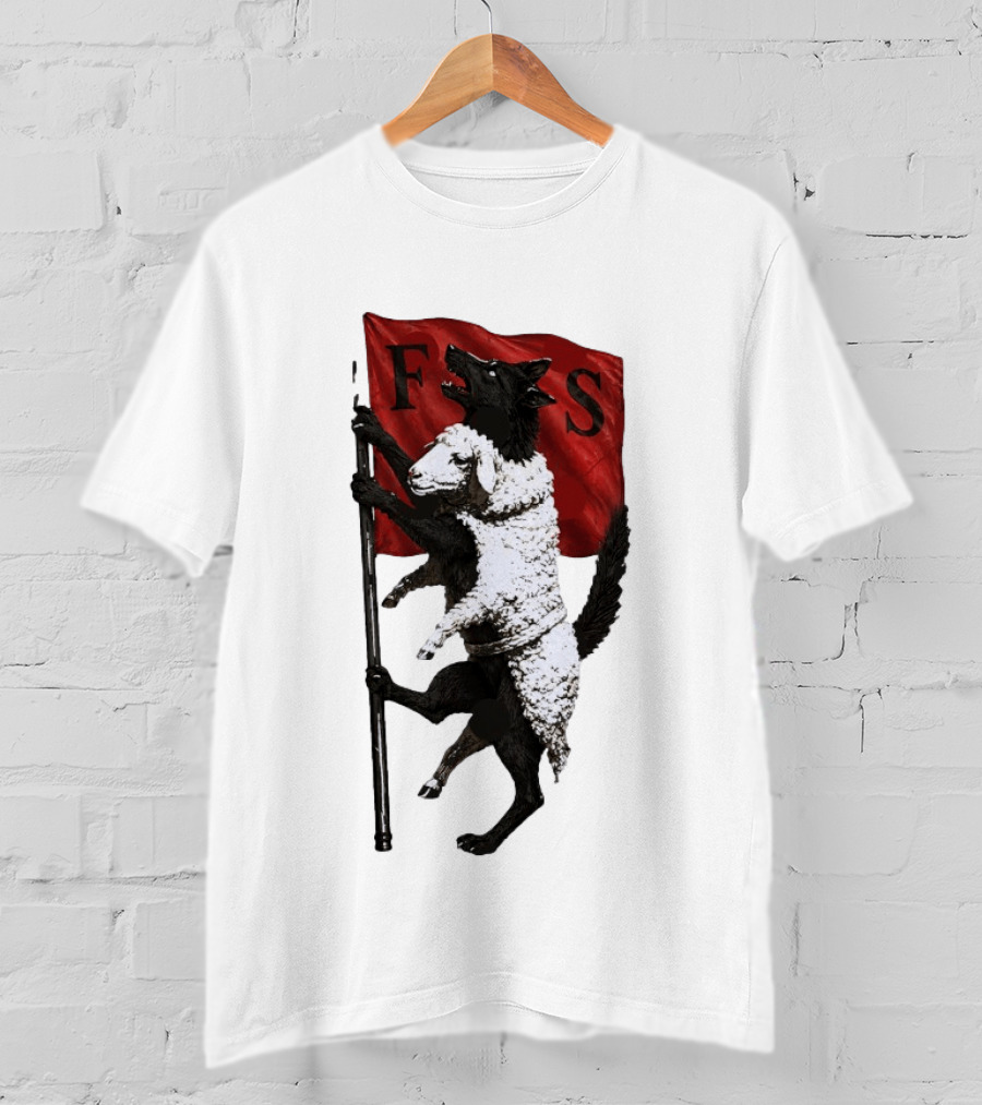 Wolf In Sheep's Clothing F S Flag Metaphor Hidden Predators Symbolism T-Shirt