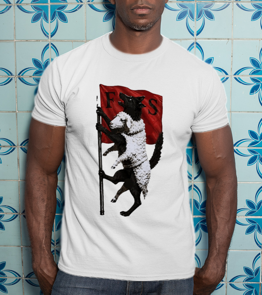 Wolf In Sheep's Clothing F S Flag Metaphor Hidden Predators Symbolism T-Shirt