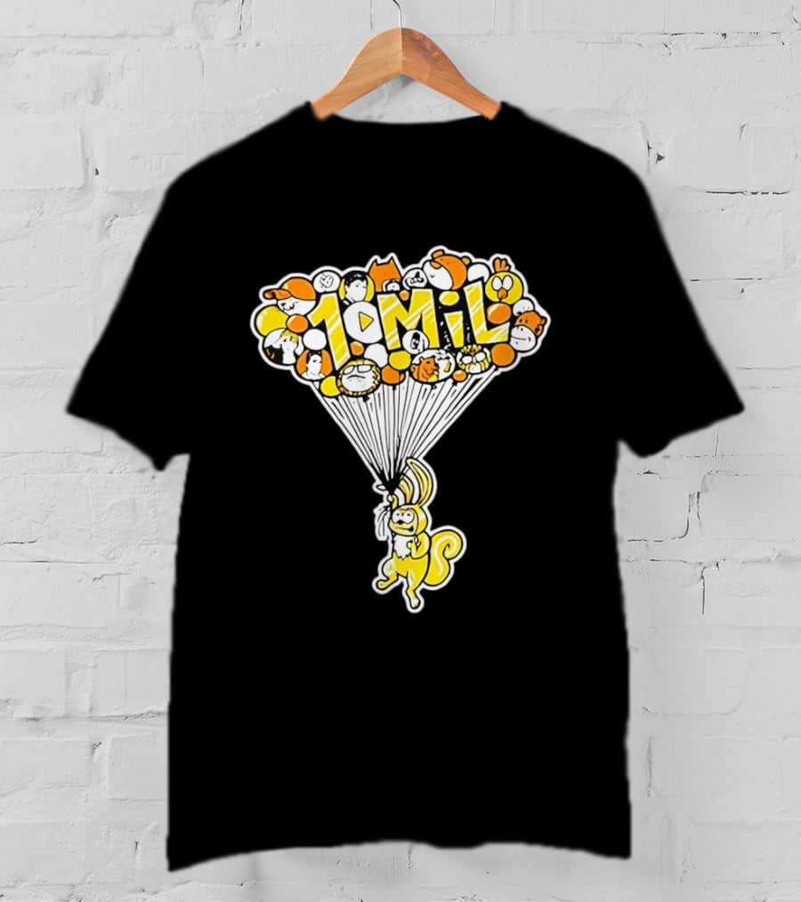 10 Mil Squirrel Cartoon Balloon Animals T-Shirt