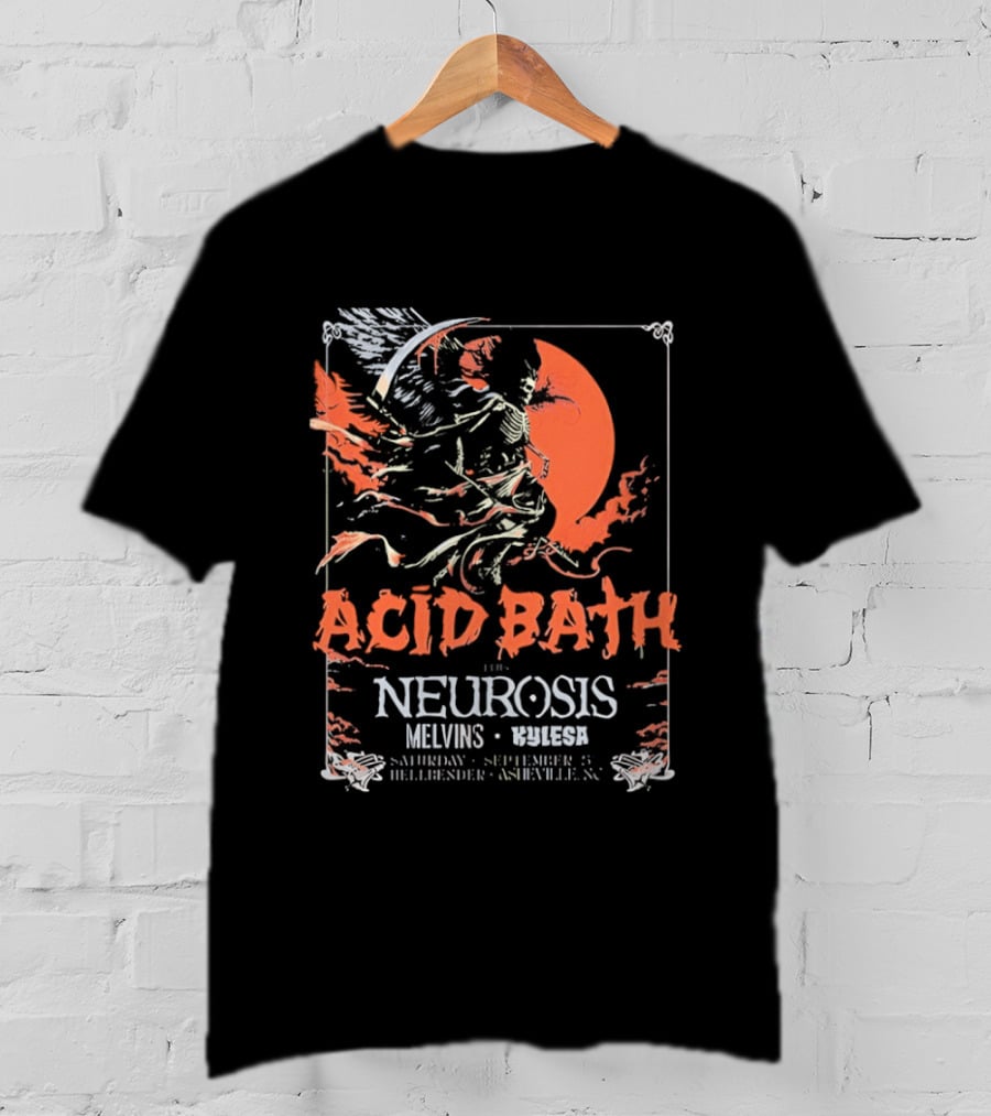 Acid Bath Neurosis Melvins Kylesa Asheville Concert T-Shirt