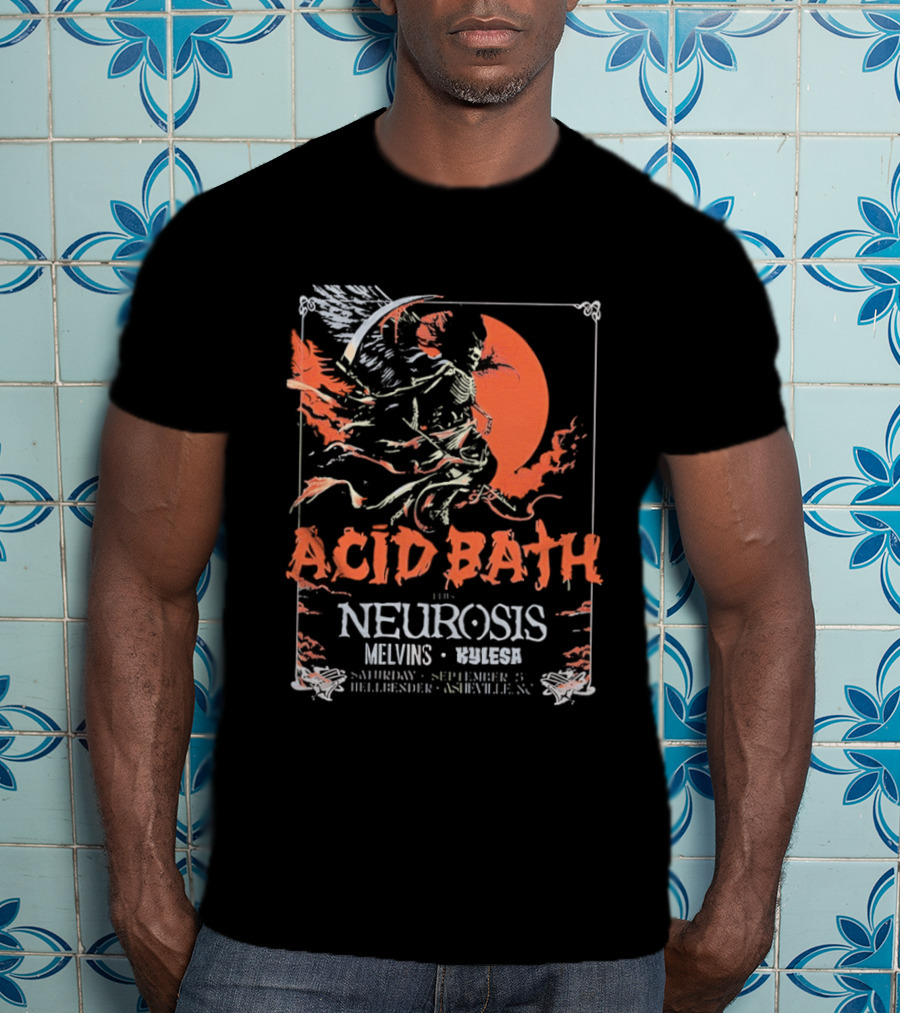 Acid Bath Neurosis Melvins Kylesa Asheville Concert T-Shirt