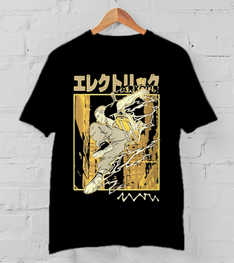 Electric Parkour Anime Manga Streetwear T-Shirt