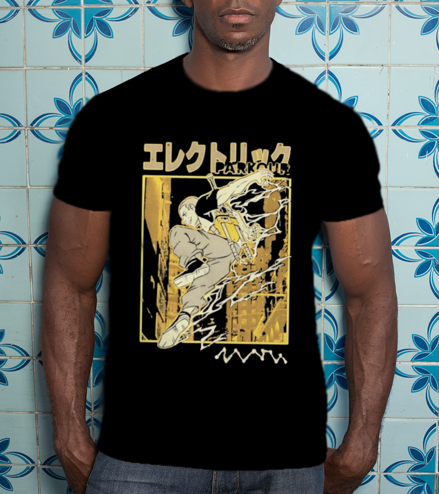 Electric Parkour Anime Manga Streetwear T-Shirt