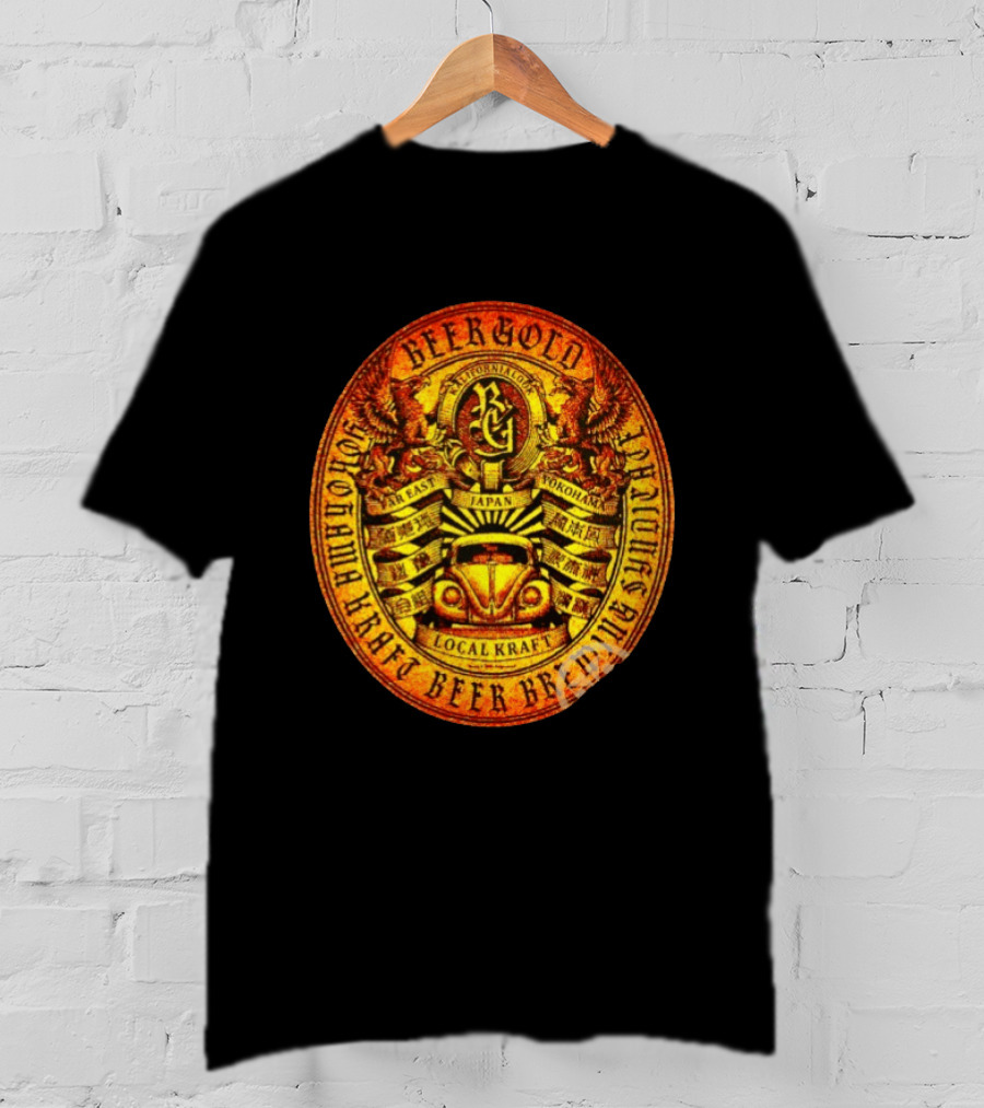 Beer Gold Kalifornialook Far East Yokohama Japan Local Kraft Beer Brewing T-Shirt