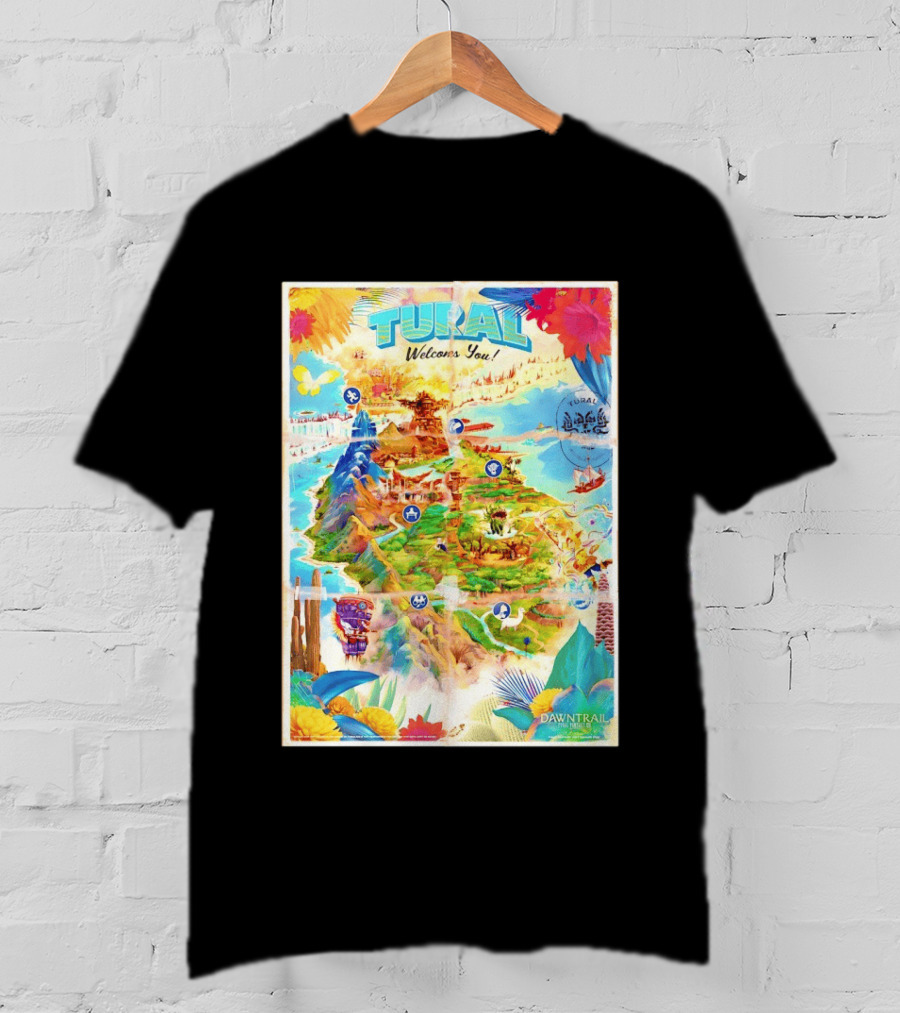 Tural Welcomes You Map Final Fantasy XIV Dawntrail T-Shirt