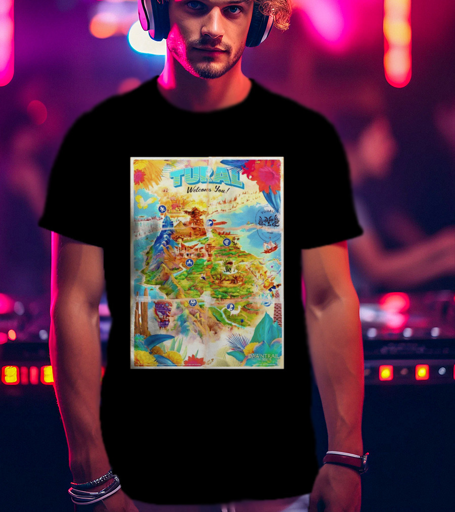 Tural Welcomes You Map Final Fantasy XIV Dawntrail T-Shirt