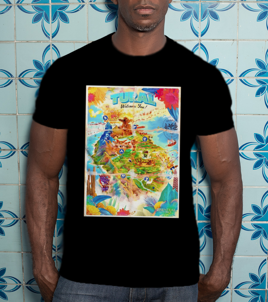 Tural Welcomes You Map Final Fantasy XIV Dawntrail T-Shirt
