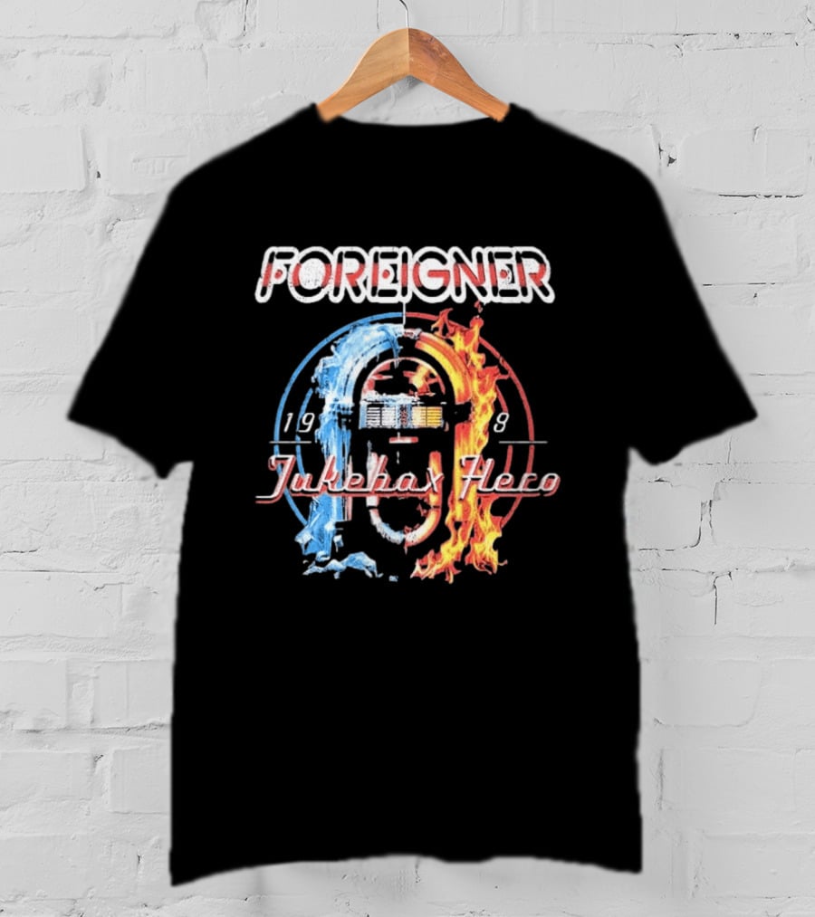 Foreigner Jukebox Hero 1981 Fire And Ice T-Shirt