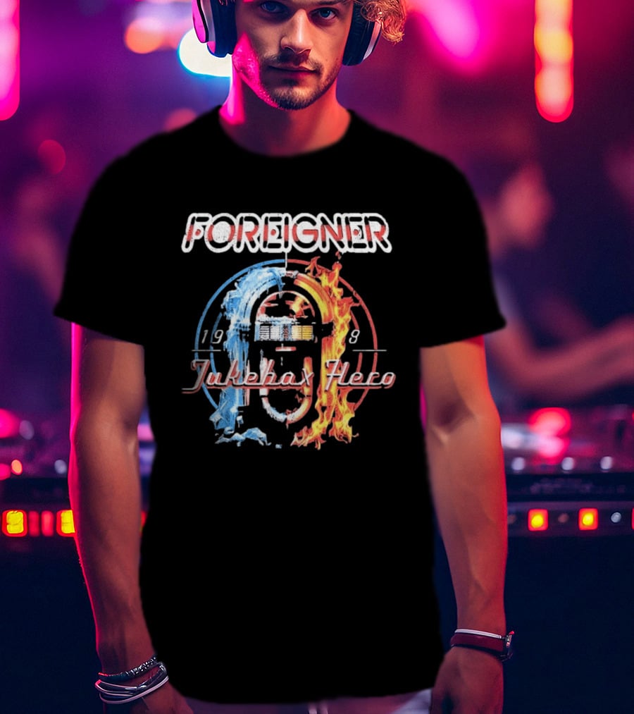 Foreigner Jukebox Hero 1981 Fire And Ice T-Shirt