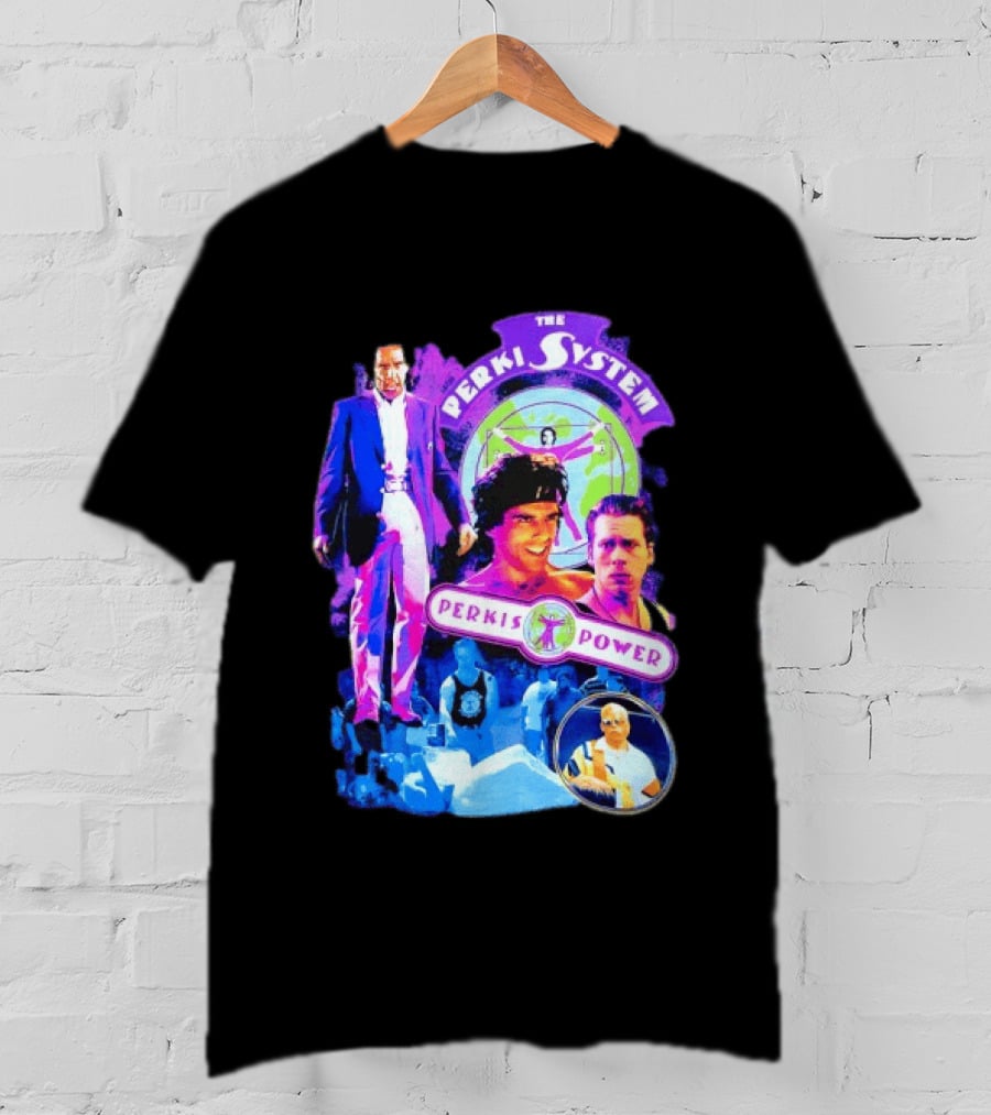 Ben Stiller The Perkis System Perkis Power Heavyweights Movie 90s Throwback T-Shirt
