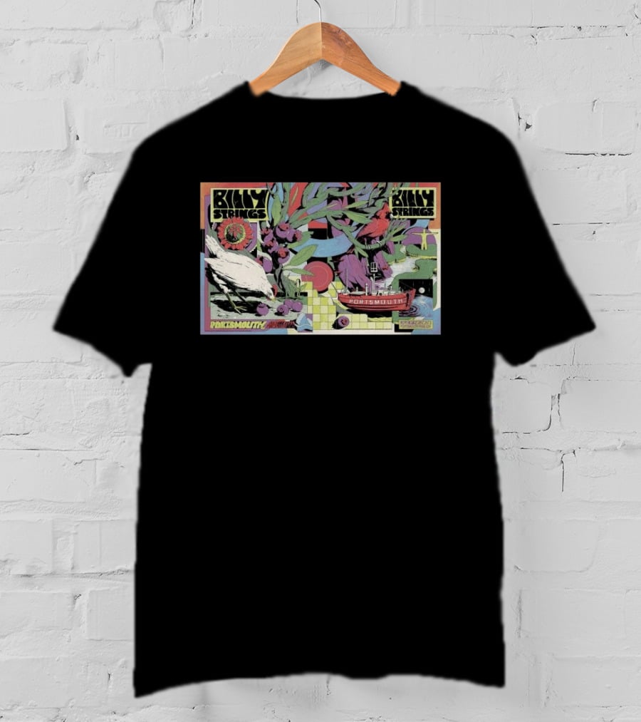 Billy Strings Portsmouth Virginia July 17 18 2026 Concert Art Psychedelic T-Shirt