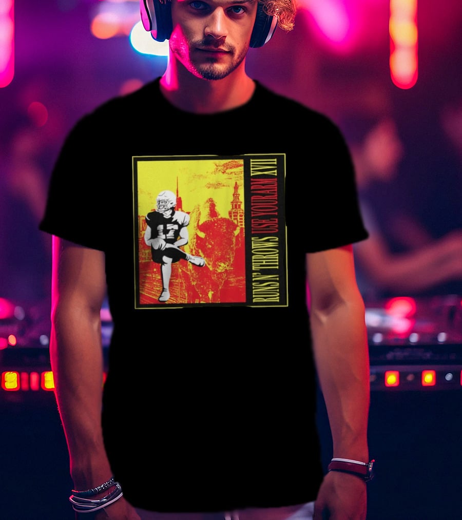 Buffalo Bills Josh Allen Runs N' Throws Use Your Arm XVII Football Buffalo T-Shirt