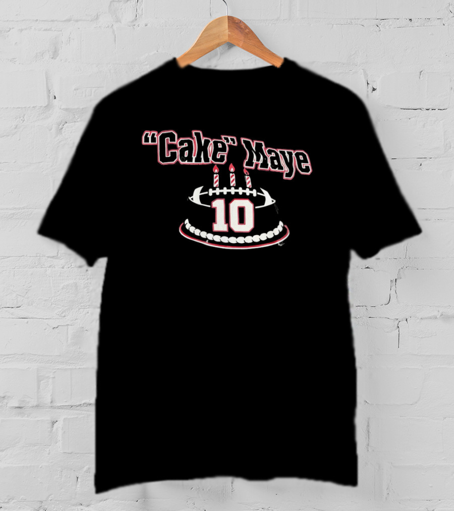 New England Patriots Cake Maye 10 Birthday Football T-Shirt