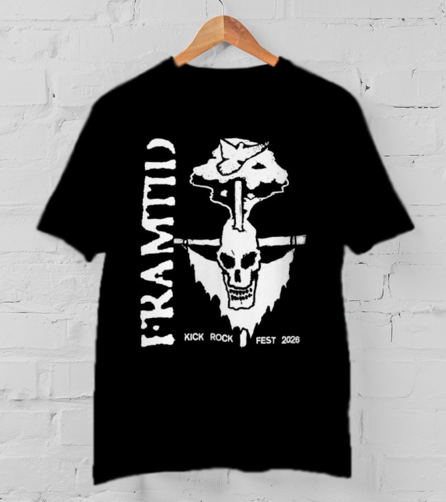 I Kramii Kick Rock Fest 2026 Skull With Peace Sign Tree T-Shirt