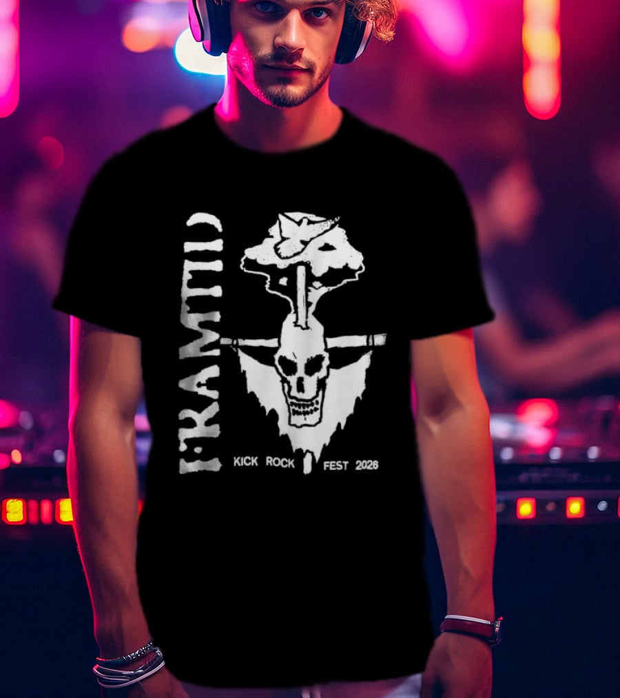 I Kramii Kick Rock Fest 2026 Skull With Peace Sign Tree T-Shirt