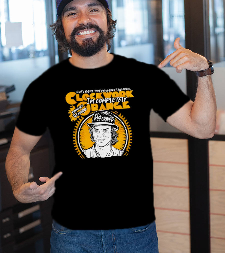 Work Orange Ludovico Technique Alex DeLarge Reformed Iconic Film T-Shirt