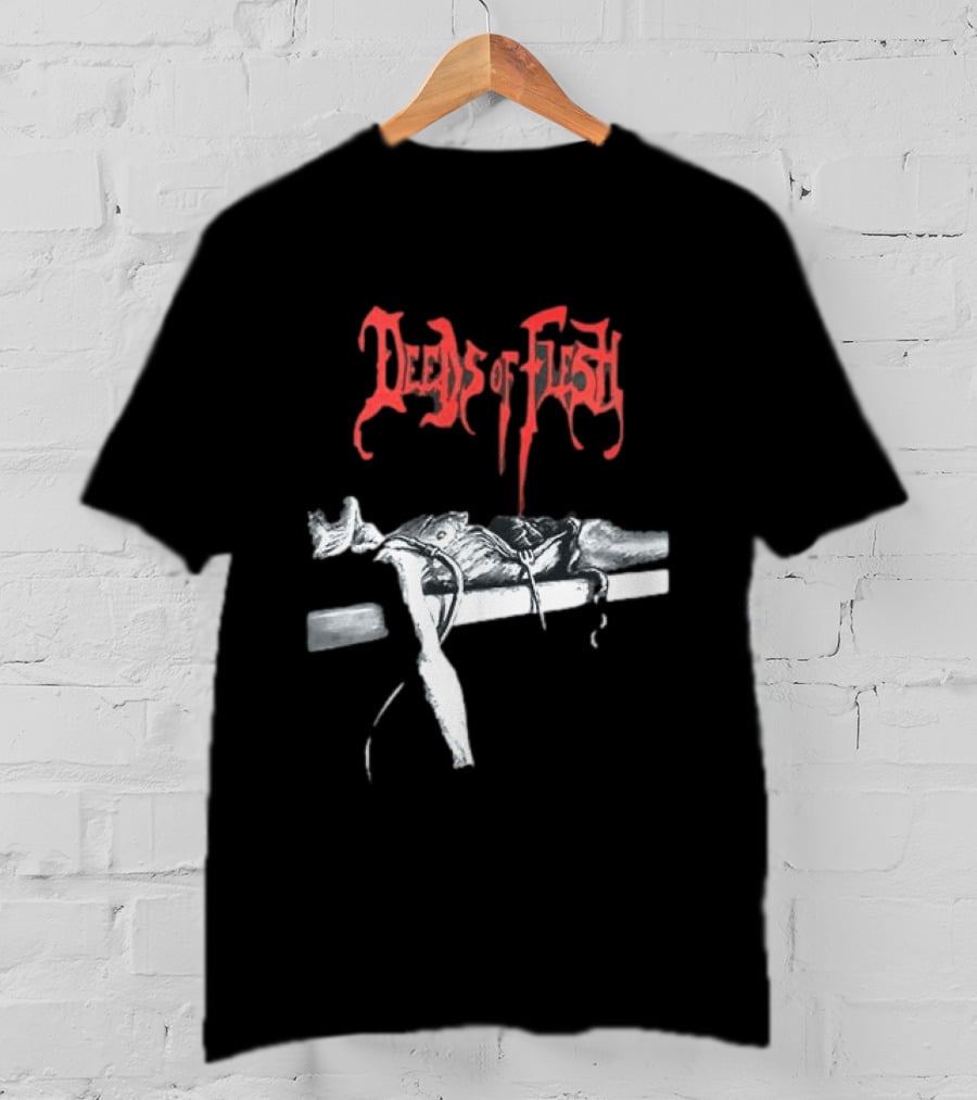 Deeds Of Flesh Trading Pieces The Mortician Stands Over The Body Mind Altered Two Sided T-Shirt
