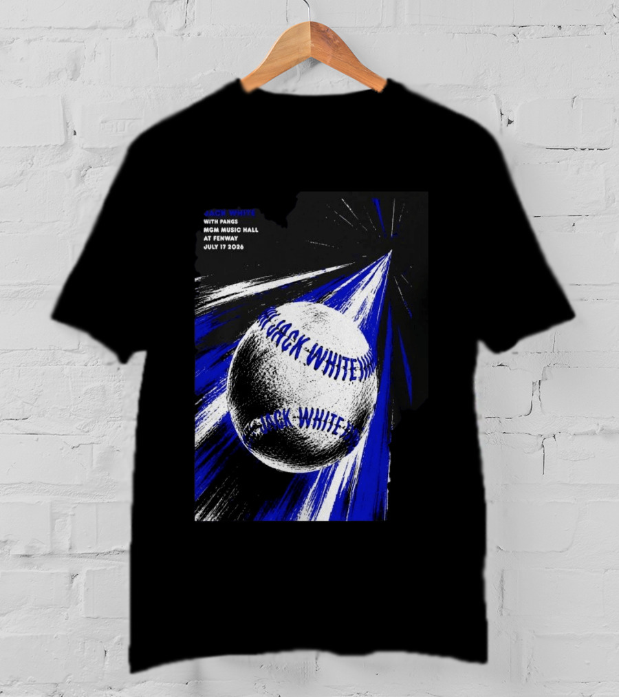 Jack White July 17 2026 With Pangs MGM Music Hall At Fenway T-Shirt