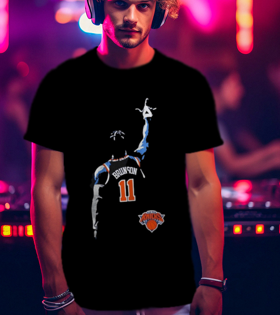 New York Knicks Jalen Brunson 11 Fade Basketball Jersey T-Shirt