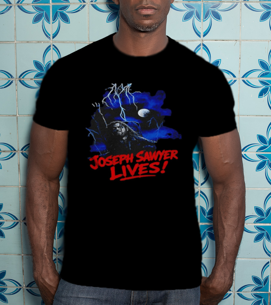 Joseph Sawyer Lives Zombie Resurrection With Lightning And Moon T-Shirt