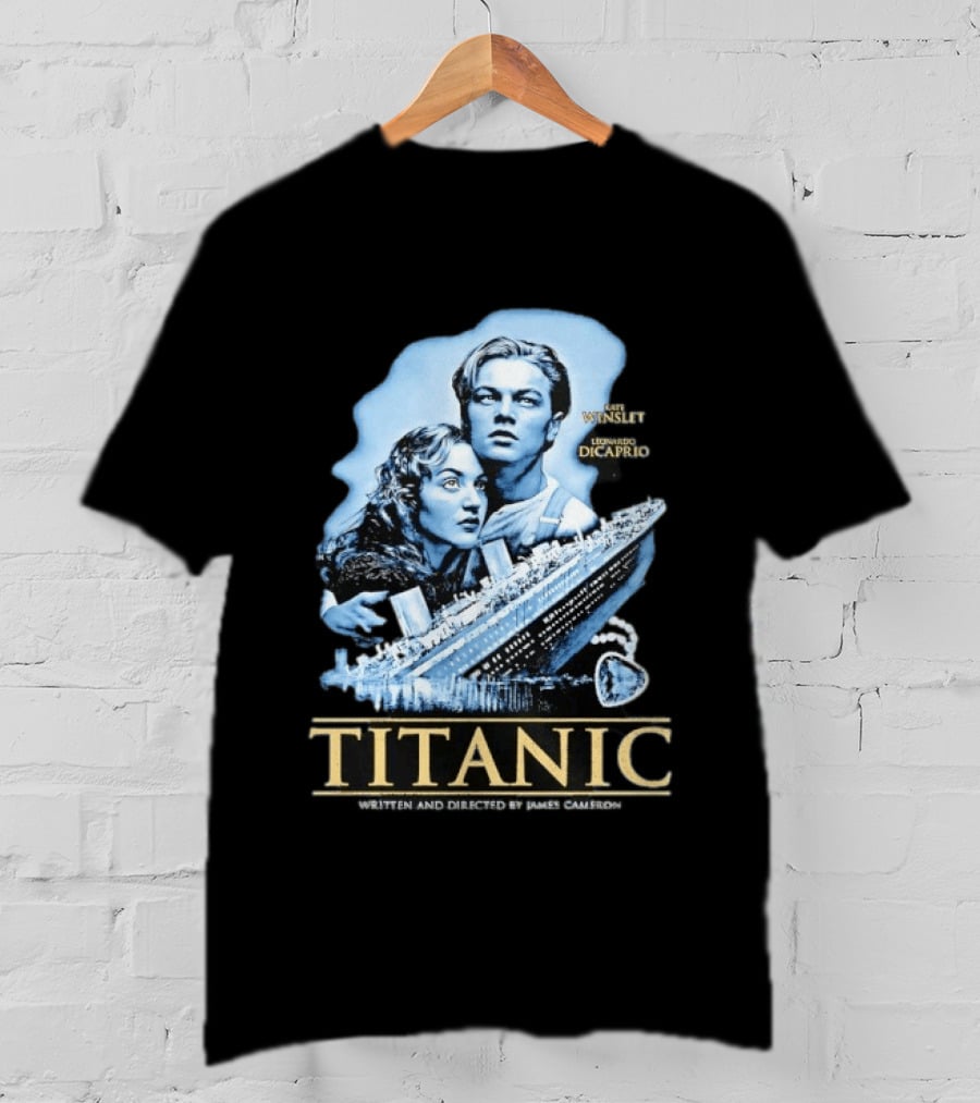 Titanic Kate Winslet Leonardo DiCaprio James Cameron Movie T-Shirt