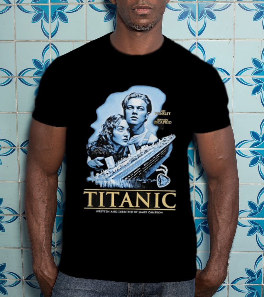 Titanic Kate Winslet Leonardo DiCaprio James Cameron Movie T-Shirt