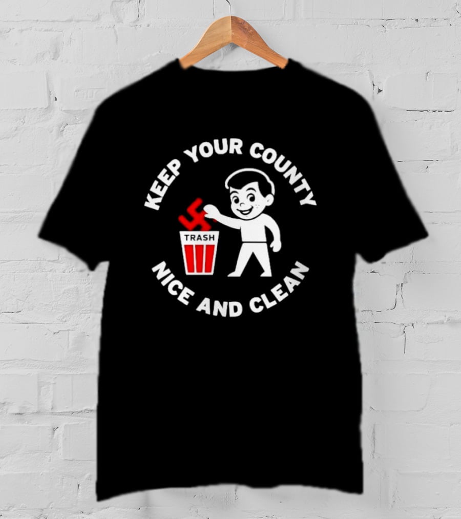 Keep Your County Nice And Clean Trash Swastika T-Shirt