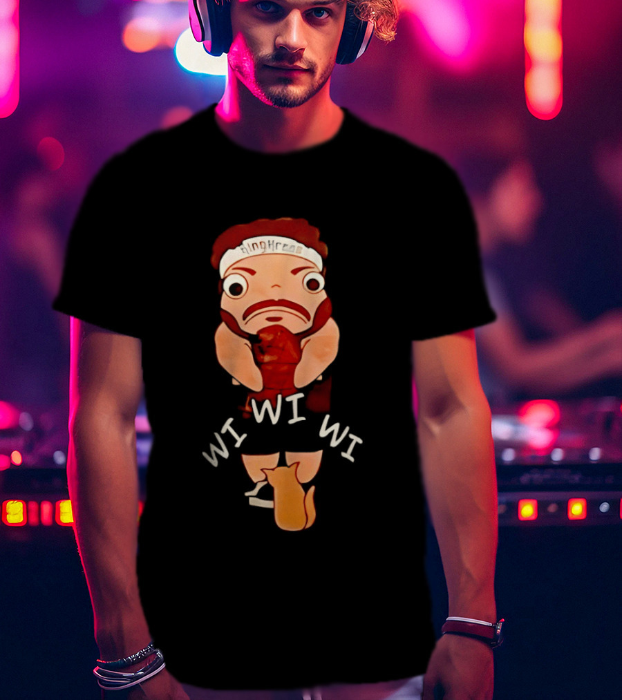 KingKreas Wi Wi Wi Cartoon Character Headband T-Shirt