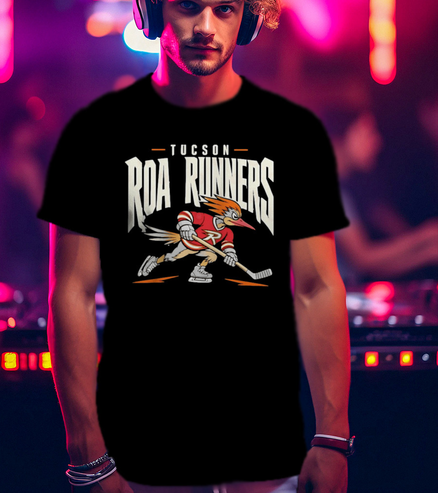 Tucson Roadrunners Hockey Player Roa Runners Skating Action T-Shirt