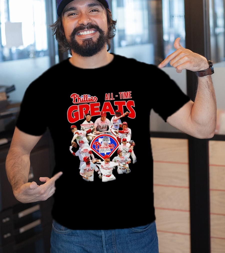 Philadelphia Phillies All Time Greats Baseball Legends Team T-Shirt