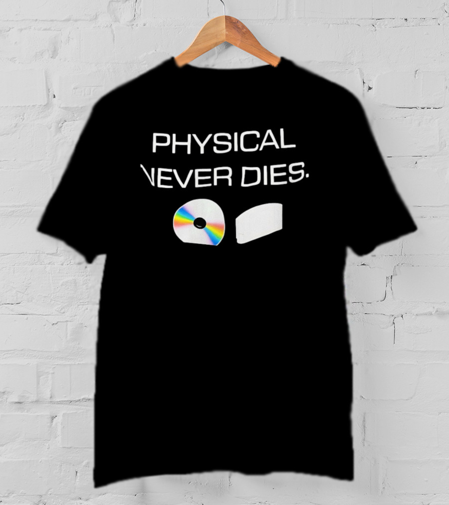 Physical Never Dies Gaming Video Games Retro Cartridge Disc T-Shirt