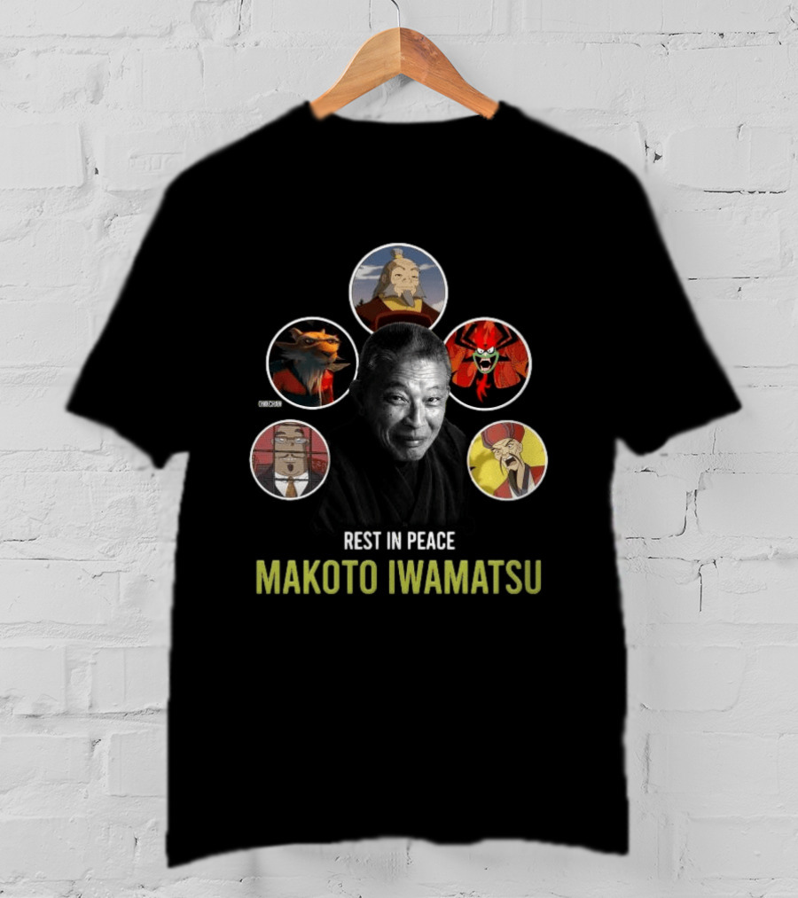 Rest In Peace Makoto Iwamatsu Uncle Iroh Aku Splinter Happy Cat Image T-Shirt