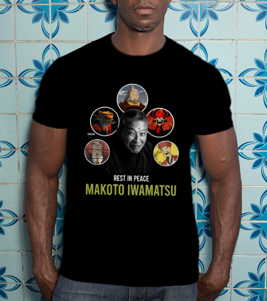 Rest In Peace Makoto Iwamatsu Uncle Iroh Aku Splinter Happy Cat Image T-Shirt