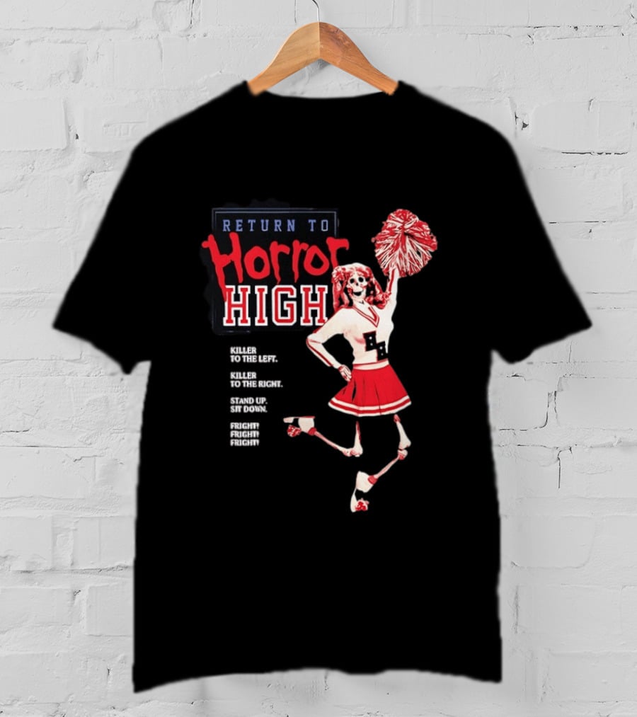 Return To Horror High Killer Cheerleader Skeleton Fright T-Shirt