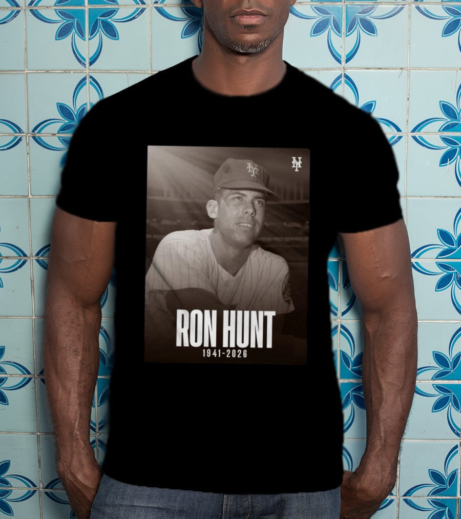 Ron Hunt 1941 2026 NY Mets Legend T-Shirt